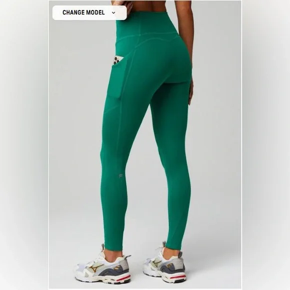 NWT- Fabletics PureLuxe HW Pocket Full length Leggings -FAIRWAY (27” inseam) - Picture 9 of 12